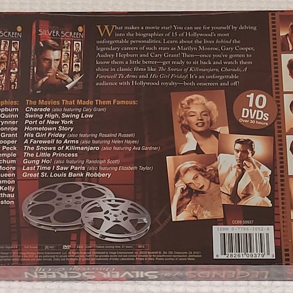 (SOLD) Legends of the Silver Screen Onscreen 10 DVDs Classic DVD Movies & Bios - Picture 9 of 9